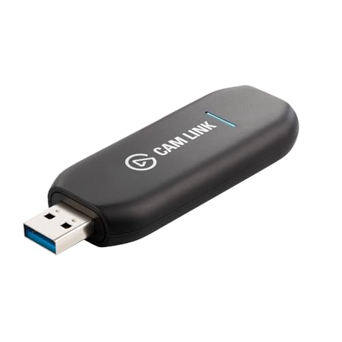 Elgato Cam Link 4K, External Camera Capture Card, Stream and Record with DSLR, Camcorder, ActionCam as Webcam in 1080p60, 4K30 for Video Conferencing, Home Office, Gaming, on OBS, Zoom, Teams, PC/Mac