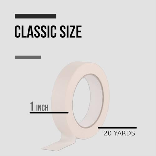 MOMENT 1 Roll Masking Tape 1 inches x 20 Yards | Strong Adhesive Tape for Painting, Decorating, DIY Home, Office, School Stationery, Arts, DIY Crafts