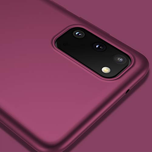X-level Samsung Galaxy S20 Case, Slim Fit Soft TPU Ultra Thin S20 Mobile Phone Cover Matte Finish Coating Phone Case Compatiable Samsung Galaxy S20/Galaxy S20 5G - WineRed