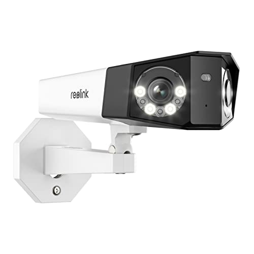 REOLINK 4K PoE Security Camera System, Home Outdoor IP Camera in 180 Degree Viewing Angle, Human/Vehicle/Pet Detection, Color Night Vision, Two Way Talk, Up to 256GB microSD Card, Duo 2 PoE