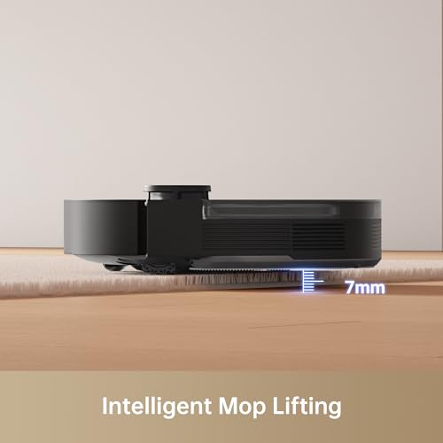 Mova S10 Plus Robot Vacuum with Self-Empty Dock, 7000Pa Suction, Liftable Brush, Hands-Free Cleaning for up to 90 Days with 4L Dust Bag, PreciSense LiDAR Navigation, App & Voice Control