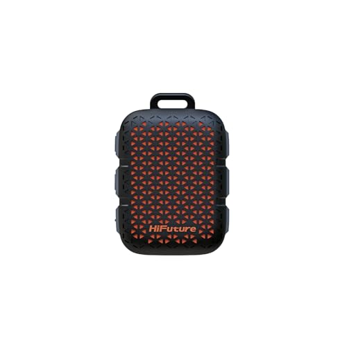 HiFuture Pocket S Mini Portable & Wearable Speaker, 8hrs Playtime, Premium Look, Magnetic Clip, IPX7 Waterproof, 77 Garm lightweight, Type-C charging - Black