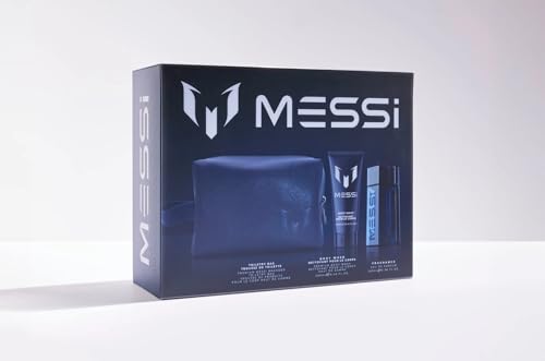 MESSI - Gift Set - Body Wash 250mL + Eau De Parfum 100mL + Premium Toiletry Bag (Gift Set - Eau De Parfum, Body Wash, Bag)