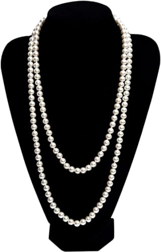 Xufeng 1920s Accessories for Women - Flapper Headpiece, Gloves, Necklace, Earrings - Great Gatsby Costume Accessories Set for Roaring 20s Parties and Special Occasions (Black+Silver, 7 Pcs)