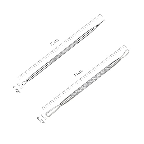 La Chat Blackhead Remover, 2 PCS Pimple Popper ,Stainless Steel Pimple Extractor Blackhead Removal Tool Risk Free Treatment for Blemish,Whitehead Popping