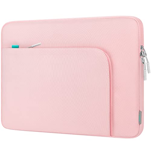 Lacdo 15.6 Inch Laptop Sleeve Case for 15.6" Acer Aspire/Nitro/Predator, Lenovo IdeaPad 3, ZenBook VivoBook 15, HP Pavilion 15, Dell Inspiron 15, MSI GL65 Computer Bag with Accessory Pocket, Pink