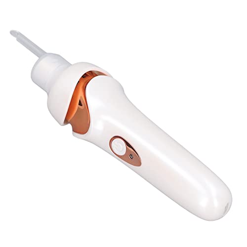 Zudoo Electric Ear Suction Device, Portable Automatic Electric Vacuum Ear Pick Ear Cleaner Earwax Remover with LED Light for Earwax Removal, Soft Prevent Ear-Pick Clean Tools Set (White)