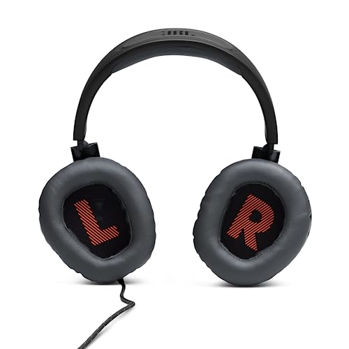 JBL Quantum 100 Wired Over-Ear Gaming Headset with a Detachable Voice-Focus Boom Mic, QuantumSOUND Signature, Lightweight Headband, Memory Foam Ear Cushion, PC and Gaming Console Compatible - Black