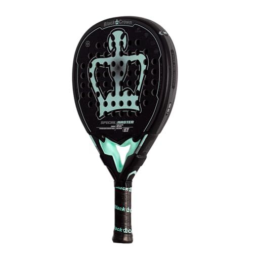 Black Crown - Black Crown Special Master Padel Racket - 355 g to 370 g - Carbon Tubular Frame - 12K Carbon Core - SSB Black EVA Rubber - 40% Power, 60% Control