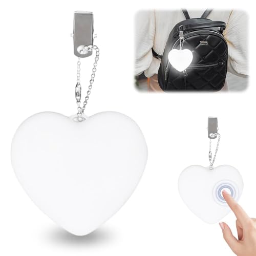 PINKE Purse Lamp Light, Glow Heart for Purse, Purse Light Handbag Light with Automatic Sensor Bed Lamp Light LED Hanging Night Light Gift Ideas Purse Must Haves Women (Heart)