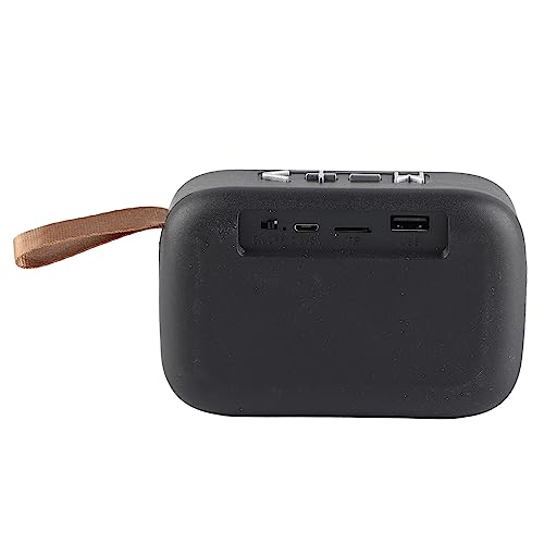 Denash Portable Speaker, Stereo Subwoofer FM Function Rechargeable Support Memory Card Mini Speaker Energy Saving with Hand Strap for Indoor for Tablet