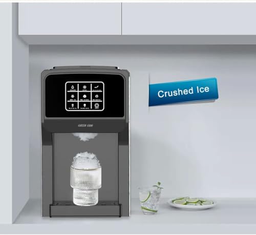 Green Lion Frosta 3 in 1 Ice Maker 5L, (Ice maker, Water dispenser, Ice crusher), 200W Rated Power, Touch control display, Ice-full indicator, Class I safety, EPS Insulation - Black