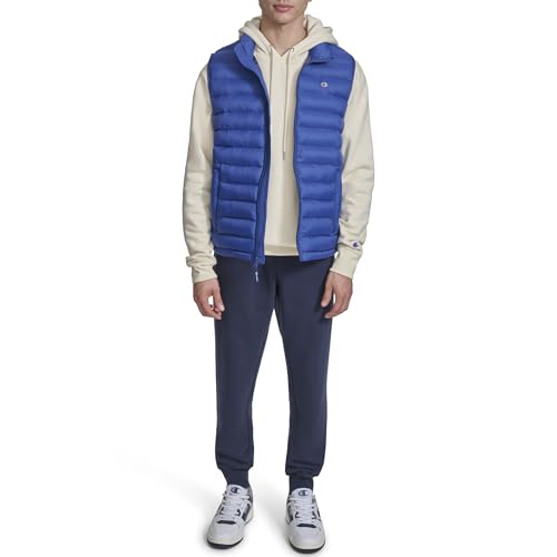 Champion Mens Packable Puffer Vest With Stand Collar Jacket