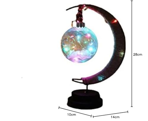 LOVEYBEAUTY Enchanted Lunar Lamp -Night Light,Moon Lamp Galaxy Lamp, Hanging Moon Lamp Magic Moon Night Light,Christmas Decorative Lights,Home Decorations Gift. (color light)