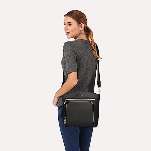 MOSISO Crossbody Bag, Purses for Women Crossbody Bag, Multi Pockets Handbag Shoulder Bag with Card Holder Wallet & Tassel