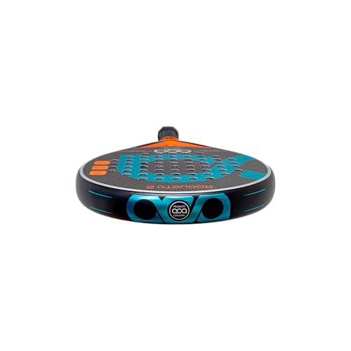 Aca Padel Roqueta 2 (Blue) Face Material Fiberglass, Round Shape, Carbon Frame, Facial Finish Sand, Soft Blackeva Rubber.