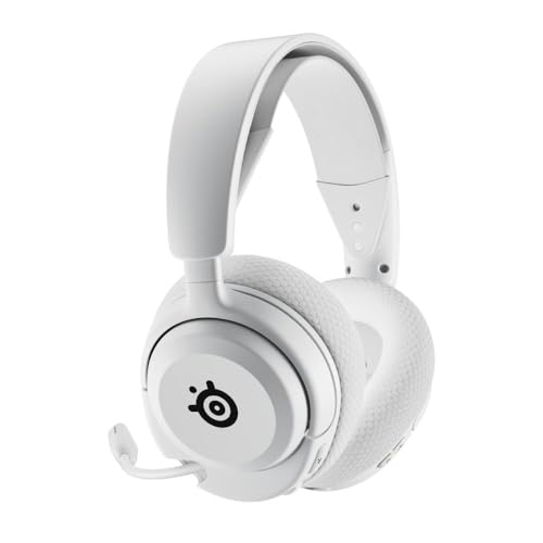 SteelSeries Arctis Nova 5 Wireless - Gaming Headset for PC, PS5, PS4, Switch, Mobile - White - 100+ Audio Presets - Neodymium Magnetic Drivers - 60H Battery - 2.4GHz or BT - ClearCast Gen2.X Mic