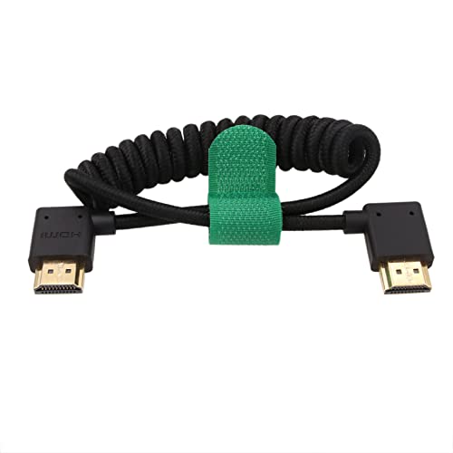 HangTon HDMI 4K 120p 8K Cable for Atomos Ninja V Portkeys FEELWORLD Monitor Sony A7Siii A7RV A7IV FX30 Canon C300 C500 Lumix S5II Nikon Camera Right Type A HDMI 2.1