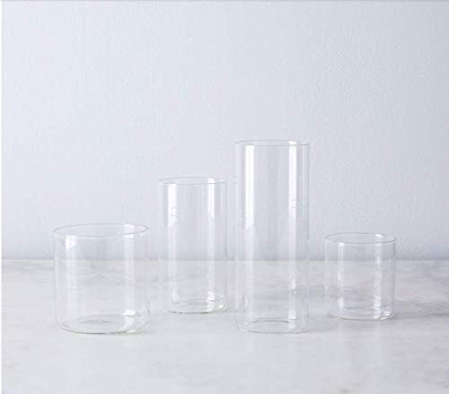Borosil Vision Transparent Water Glass/Cold Drink Tumbler/ Beer Glass/Juice Glass Set of 6 Pcs (295 ML each) Flame Proof Glasses, Microwave & Dishwasher Safe