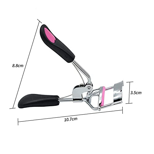 XBLDS Eyelash Curler Lash Curling Tool False Lashes Accessory with Built in Comb(Black)