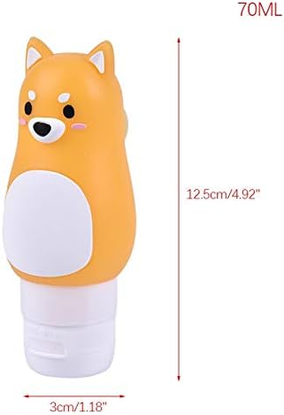 Cute Portable Silicone Travel Case Refillable Bottle Organizer Storage Bottle 50/70ml zhengpingpai (Color : 70ml as pic)