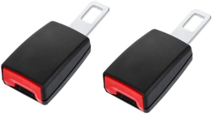 2Pc Universal Seat Belt Buckle Extensions Child Seats Car Safety Seat Belt Buckles Stopper Clamp,12X4.7cm (Black)