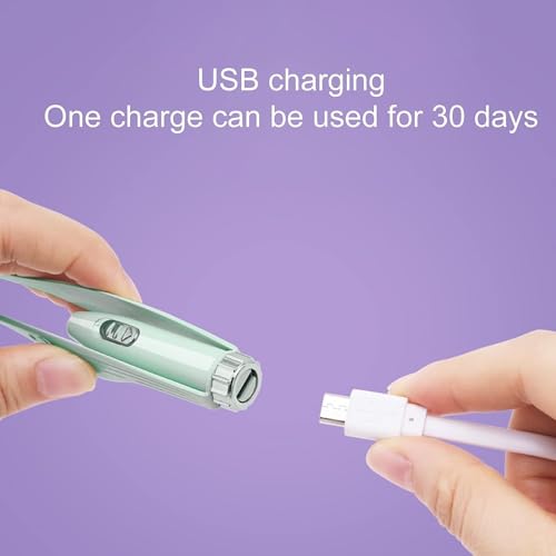 Tengcang Earwax Removal Nose Picker Tool with LED Light and Storage Case USB Charging Ear Scoop Safe Silicone Soft Ear Wax Removal Tool for Baby Children and Adults (Green)