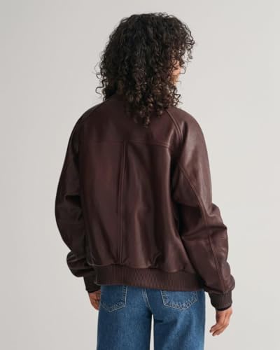 GANT Men 7006360-279 Leather Bomber Jacket
