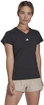 Womens AEROREADY Train Essentials Minimal Branding V-Neck T-Shirt (pack of 1) - Black
