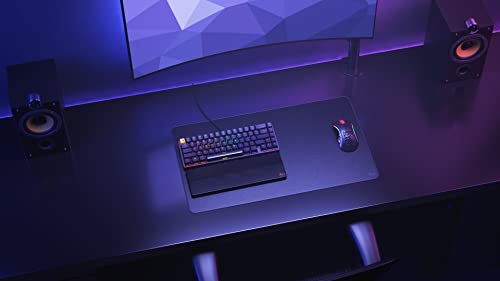 Glorious XL Extended Gaming Mouse Mat/Pad - Stealth Edition - Large, Wide (XL) Black Cloth Mousepad, Stitched Edges | 14"x24" (G-P-Stealth)