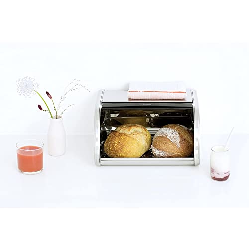 Brabantia Roll Top Bread Box, Medium - Matte Steel 348907