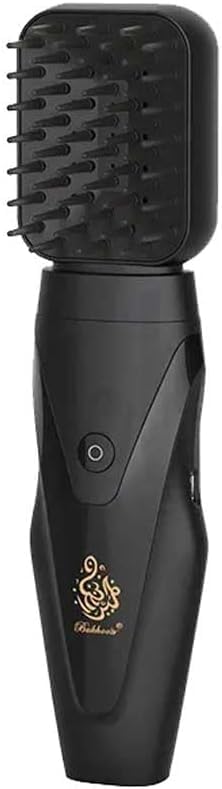 Bukhoon USB Rechargeable Electric Oud Hair Bakhoor Incense Burner Mabkhara with Soft Comb - Black.version 2024 ..