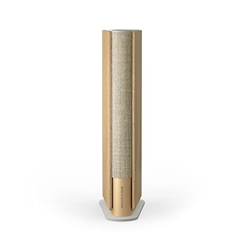 Bang & Olufsen 1273701 One Size Beosound Emerge Wireless Bookshelf Wi-Fi Speaker, Gold Tone/Light Oak Tone