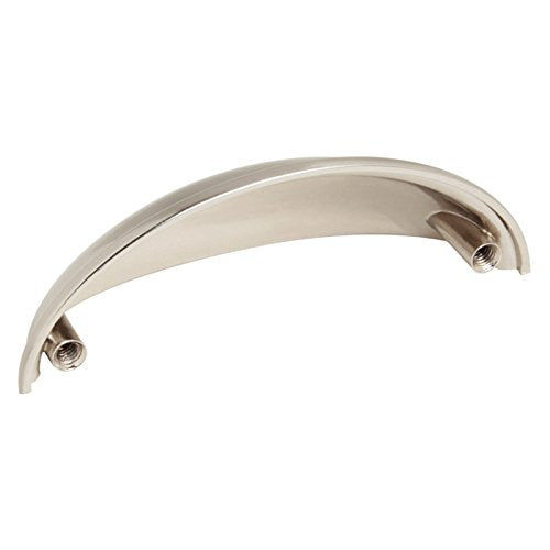 Franklin Brass Brushed Nickel Bin Cup Pull, Cabinet Handles And Drawer Pulls For Kitchen Cabinets Dresser Drawers, 3 Inch (76mm), 10-Pack, P34702K-Sn-B, Hardware