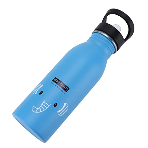 Sorandy Stainless Steel Water Bottle, Cute Cartoon Animal Pattern Water Cup for Kids, Spill Proof Water Pot with Straw Lid, Cup for Sports or Travel, Water Pot with (sucking