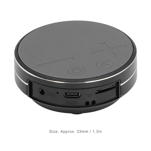 Bone Conduction Speaker, Portable Stereo Mini Waterproof Music Player, Mini Size Music Player with Strong Suction Cup Base for Home Outdoor Travel (Black)