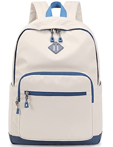 Mygreen Backpack, School Backpack travel Laptop Backpack, Students College Backpack Bookbag for Girls Boys Teen Women -Beige