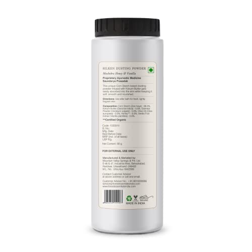 Forest Essentials Silken Dusting Powder (Honey and Vanilla,90g)