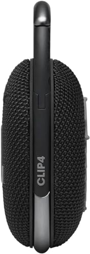 JBL Clip 4 Portable Bluetooth Speaker, 10H Battery, Black, JBLCLIP4BLK (Renewed)