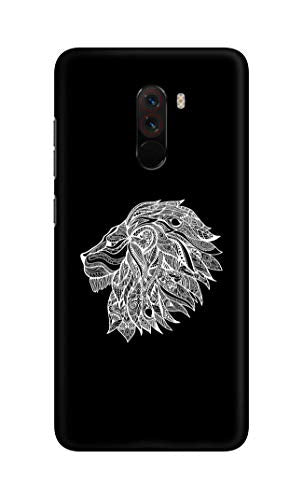 Stylizedd Case Compatible with Xiaomi Pocophone F1 Case Slim Snap Basic Series Customized Mobile Cover Hard PC Shield Matte Finish Print [Designed for Xiaomi Pocophone F1] - Lion Abstract