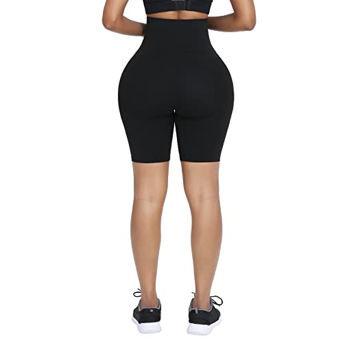 huiming Sauna Sweat Shorts for Women Slimming Compression Workout Thermo Waist Trainer Slimming Leggings Pants Body Shaper