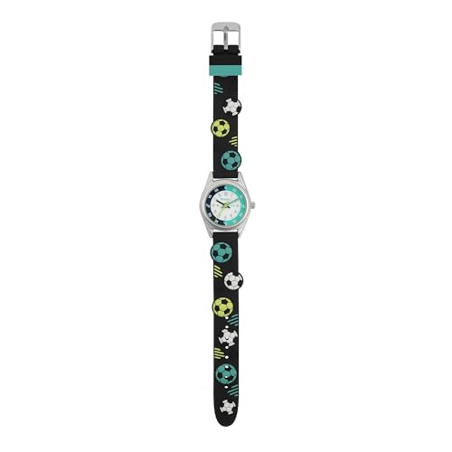 Tikkers Kids Time Teacher 3D Navy Football Silicone Strap Watch