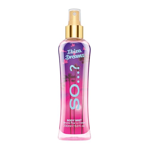 So?? Summer Escapes Ibiza Dreams Body Mist for Women ??Luxuriously Long-Lasting Fragrance Spray with Exotic, Sun-Kissed Notes, Capturing the Essence of a Tropical Getaway, 200ml
