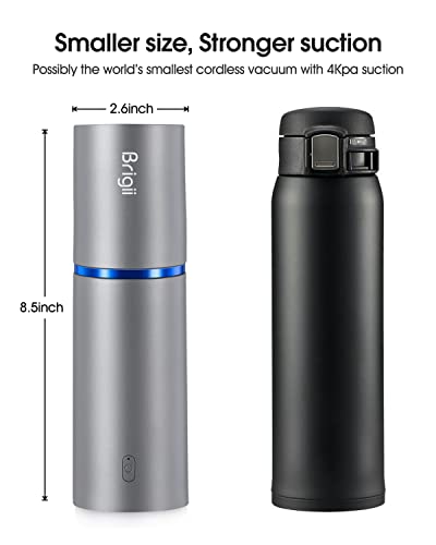 Brigii Mini Vacuum Air Duster and Hand Pump 3 in 1 Small Cordless Handheld Vacuum USB Rechargeable Easy to Clean Desktop Keyboard Drawer Car Interior and Other Crevices Small Spaces -Y120 Pro