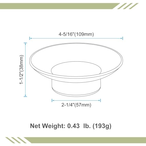 NOSKIN 4 Pack Soap Dish Round, Frosted Glass Replacement Spare Soap Holder for Bathroom Vanities Countertops Kitchen Sink