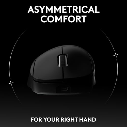 Logitech G PRO X Superlight 2 DEX Lightspeed Wireless Gaming Mouse, 60g pro-Grade Lightweight Mouse with 5 programmable Buttons, USB-C Charging, 32k DPI Sensor for PC/Mac - Black