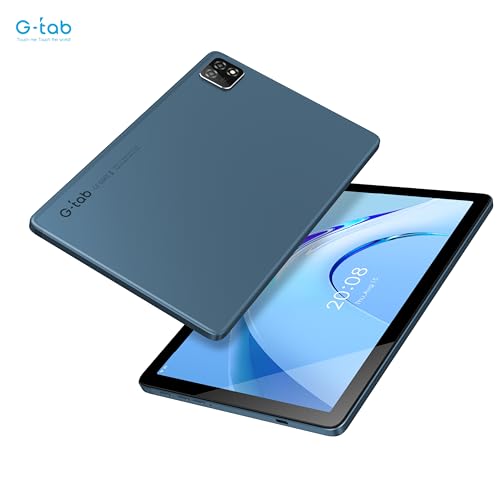 G-Tab T11 Tablet/10.1 Inches IPS Screen/Octa Core 1.6GHz Processor/6580mAh Battery/4G Dual SIM/4GB RAM  128GB ROM/5MP Front흳 Rear Camera/Includes- Touch Pen/OTG/Tempered Glass/Flip Cover (Blue)