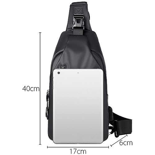 Dress Cici Stylish Waterproof Casual Daypack for Travel & Cycling, Sling Crossbody Bag for Men