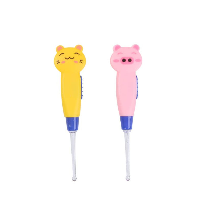 WsjiaboFux Pink Cat Cartoon Baby Ear Cleaner LED Earpick Earwax Remover with Replacement Head Kids Ear Clean Tool Earwax Removal ealth Care Ear Care