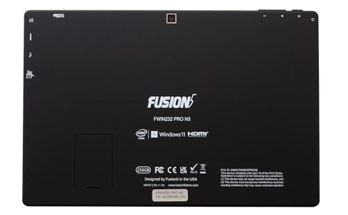 Fusion5 10.1" Windows 11 Full HD Tablet PC - FWIN232 PRO N5 Ultra Slim Tablet Computer - 8GB RAM, 256GB SSD Storage, N100 Quad-Core CPU, 10 Inch, 5G WiFi, HD Webcam, Micro HDMI, Expandable Storage